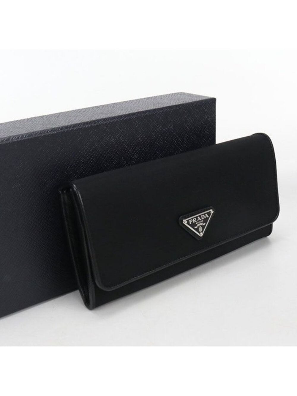 Prada Wallet Bifold Triangle Logo Nylon